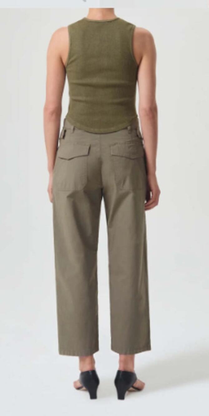 Agolde Daria Utility Style Olive Green Pant Size 25